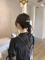 ジュエ ヘアー デザイン(Jue hair design)&nbsp;お呼ばれヘア/ヘアセット/編みおろし/ポニーアレンジ/知立/刈谷