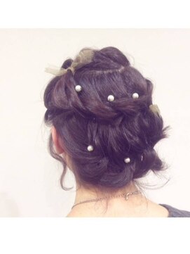ヘアーサロン リノ(Hair salon LiNO) ロープ編み+パール