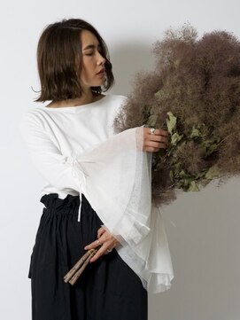 ネイビー(NAVY) 柔らかラグジュアリーミディ