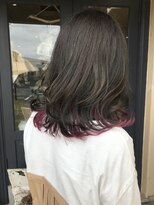 2席のみの美容室 アナイス(Anaiss) ピンクパープル×ダークグレージュ