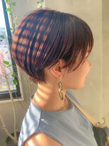 テトヘアー(teto hair)&nbsp;丸みショート、マッシュショート、オレンジベージュ、耳掛け