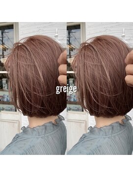 ヘアーエポック(hair epoque) 愛され大人ボブ・前髪長め・アッシュグレージュ ハイライト