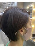 耳掛けショートボブ