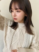 ベル 新宿(Belle)&nbsp;顔まわりがポイント！マロンベージュとセミディで大人っぽく