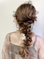 大人かわいい編みおろしヘアアレンジ★結婚式 お呼ばれ 二次会