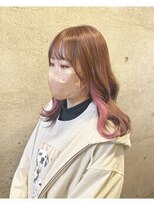 カプア 仙台駅前店(Kapua)&nbsp;大人可愛いインナーカラー/ペールピンク/ケアブリーチ/髪質改善