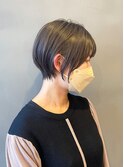 ショートヘア×大人グレージュ　下総中山、市川、白髪染め可
