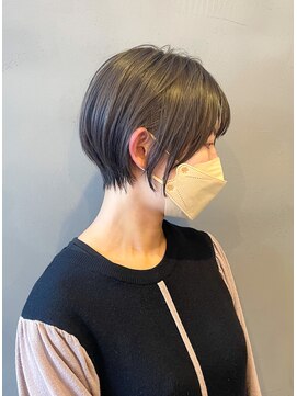 ニジュウニパーセント(22%) ショートヘア×大人グレージュ　下総中山、市川、白髪染め可
