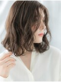 濡れ髪くせ毛風の髪質改善ボブパーマミディc小山20代30代40代