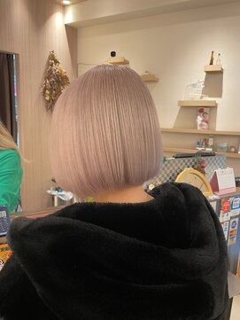 ヘアーアンドメイク ブロッサム 志木南口店(HAIR&MAKE Blossom) ミルクティーベージュピンクベージュブリーチダブルカラー志木