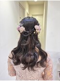 リボンハーフアップ♪