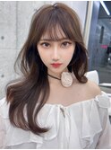 トレンド韓国くびれヘア×ミルクティーベージュ◎矢口