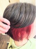 グレー×レッド