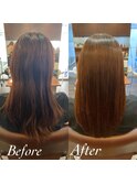 弱酸性縮毛矯正エアーストレート×PiM濃密ヘアエステ