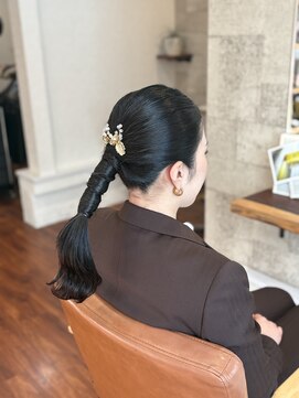 サボ(SABO.) ヘアセット×ポニー