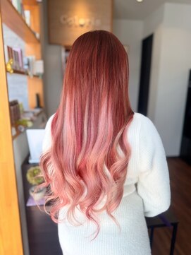 クロリ(Coloris) ピンクミックスカラーエクステ