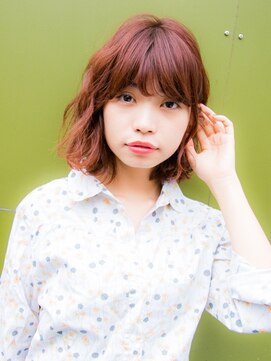 リリアン 青山(relian) チェリーレッドの可愛いガーリーボブ☆relian青山