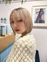 ロンド ストラーダ 心斎橋(Lond strada) 【ハイトーンボブのホワイトグレージュ】