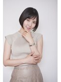 前髪あり大人前下がりショートボブ30代40代梅ヶ丘美容室
