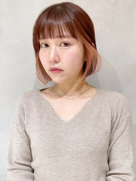 アルバム 渋谷パルコ(ALBUM) インナーペールピンク_グレージュカラーボブウルフ_ba386792