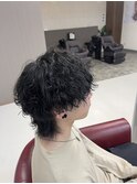 波巻きパーマ