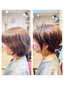 カミビトグロウ(kamibito glow) 20代30代40代ハイライトハンサムショートアッシュベージュ小顔