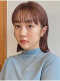 ショートカットくびれショート前下がりボブベージュカラー