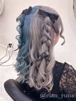 ヘア サロン クラン ソア 心斎橋店(hair salon clan soar)&nbsp;編みおろしハーフツイン【クランソア】ヘアメ/ヘアセット/心斎橋