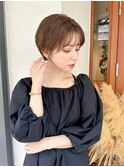 大人ショート ショートボブアースカラーベビーバング