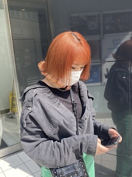 リー 梅田(Lee) 外ハネボブ×オータムオレンジ