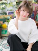 前下がりハイトーンカラー小顔ボブショートh3志木20代30代40代