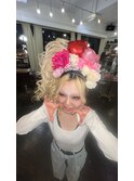 盛り髪　体育祭ヘアセット　イベントヘア　卒業式　ヘアアレンジ