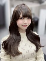 ワン バイ ジ エクト(One by The Ect) 【韓国風ヘア】姫カットレイヤー/韓国風巻き/くすみベージュ