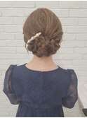 アップスタイル/参列ヘア/パーティーヘアセット/シニヨン/渋谷