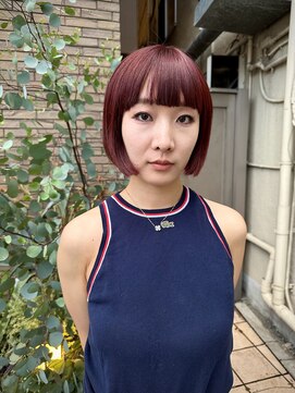 ディドゥダ(di doo dah) ビビットレッドカラーミニボブ