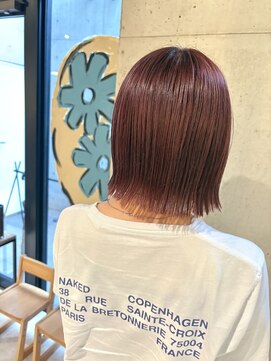 レジュアル(RESSUAL) 切りっぱなし外ハネボブ　暖色カラー