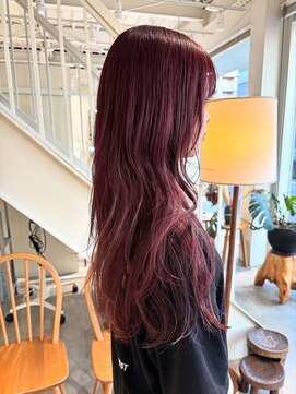 グリーン(green) リナ ブリーチ無しのダブルカラーでピンクにしませんか?