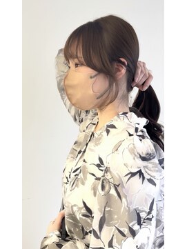 流れる顔まわり、おくれげカット