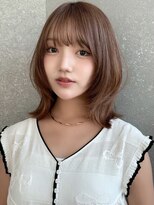 シー バイ ロンド 新宿(Sea by Lond)&nbsp;ココアベージュ×レイヤー[小顔/黒髪/オリーブグレー]