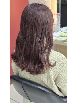 キャパ(CAPA) ブリーチなしダブルカラー ルビーレッド セミロング