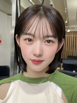 メゾンアクア 表参道(Maison ACQUA) 切りっぱなしボブナチュラルボブミディアム前髪縮毛矯正表参道