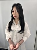 コテ巻き風パーマ/ロングヘア/大きめカール