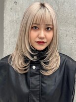 サンクプロジェクト(cinq PROJECT)&nbsp;ホワイトベージュレイヤーロング