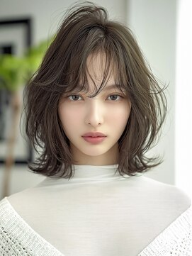 ノラ シブヤ(NORA) 小顔ミディアムパーマミディアムデジタルパーマボブパーマ前髪