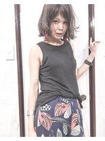 ヘアーアンドアトリエ マール(Hair&Atelier Marl)&nbsp;【Marl外国人風カラー】ダークグレージュの無造作ボブ