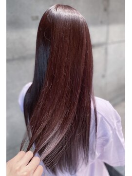 クレドガーデン 西新井店(CRED GARDEN) うる艶サラサラロング×暖色系ピンクパープル＃西新井ツヤカラー