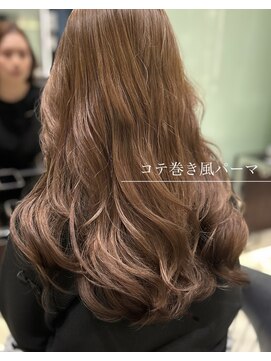 アピッシュ ギンザ(apish ginza) コテ巻き風パーマ/ロングパーマ/おしゃれウェーブヘア/40代