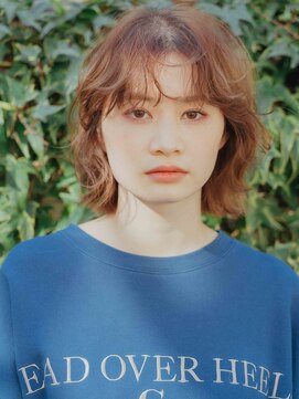 アラワラブルー(arrawarra blue) ふんわりミディアムウェーブ/20代/30代/40代/50代/倉敷/白楽町