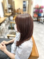 毎月の髪質改善トリートメントでうる艶ベリーピンク