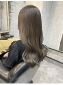 流行の透明感抜群シアーグレージュ/10代20代30代